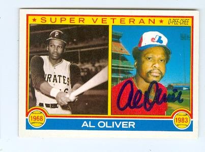 Picture of Al Oliver autographed baseball card (Montreal Expos Pittsburgh Pirates) 1983 O Pee Chee No.5 Super Vet