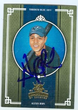 Picture of Alexis Rios autographed baseball card (Toronto Blue Jays) 2005 Donruss No.241 Diamond Kings