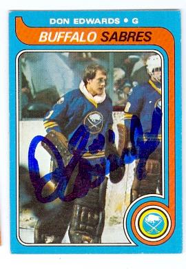 Don Edwards autographed Hockey Card (Buffalo Sabres) 1979 Topps No.105 -  Autograph Warehouse, 118504
