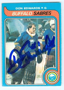 Picture of Don Edwards autographed Hockey Card (Buffalo Sabres) 1979 O Pee Chee No.105