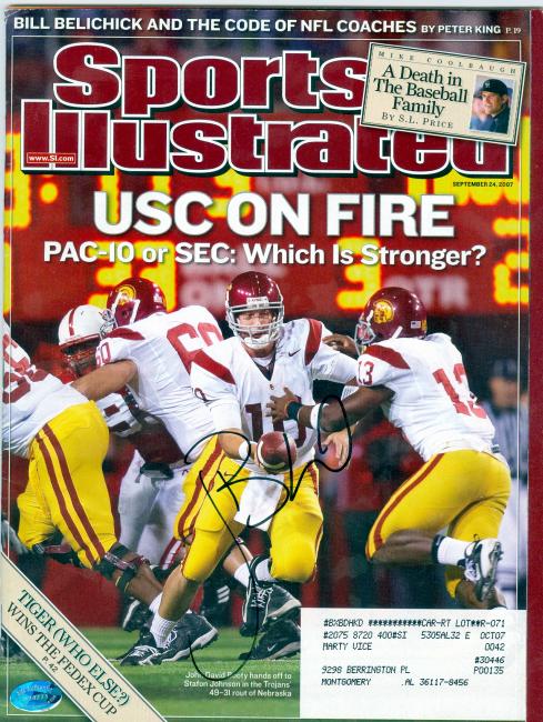 Picture of John David Booty autographed Sports Illustrated Magazine (USC)