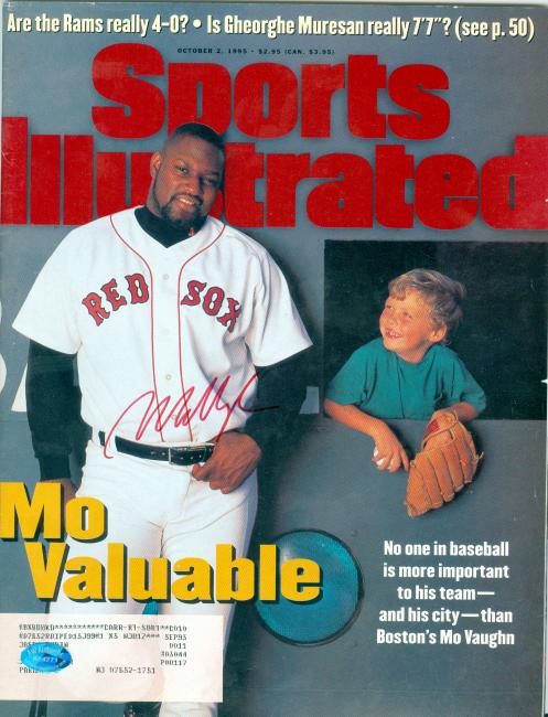Picture of Mo Vaughn autographed Sports Illustrated Magazine (Boston Red Sox)