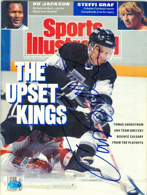 Picture of Tomas Sandstrom autographed Sports Illustrated Magazine (Los Angeles Kings)