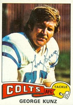 Picture of George Kunz autographed Football Card (Baltimore Colts) 1975 Topps No.117