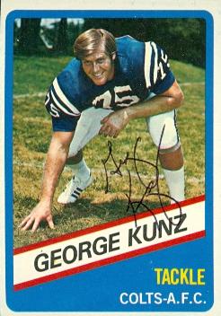 Picture of George Kunz autographed Football Card (Baltimore Colts) 1976 Topps Wonder Bread All Star No.7