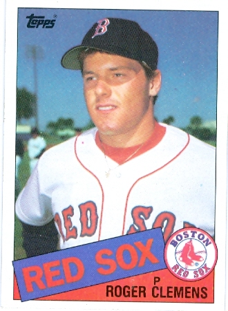 Picture of Roger Clemens 1985 Topps Baseball Card  No.181 Boston Red Sox rookie card