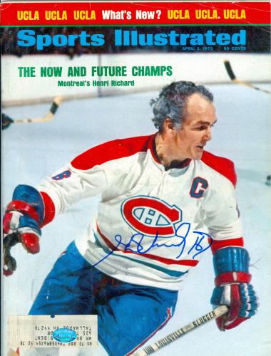 Picture of Henri Richard autographed Sports Illustrated Magazine (Montreal Canadiens)