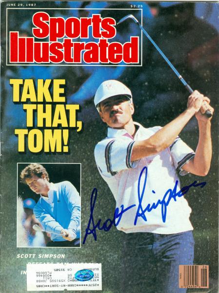 Picture of Scott Simpson autographed Sports Illustrated Magazine (Golf)