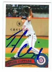 Picture of Tyler Clippard autographed card (Washington Nationals) 2011 Topps No.74