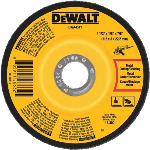 Picture of Dewalt DWA4511 4.5&apos;&apos; Cutting Wheel