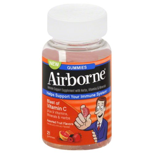 Picture of Airborne Immune Support Supplement With Vitamin C Chewable Gummies 21 Count