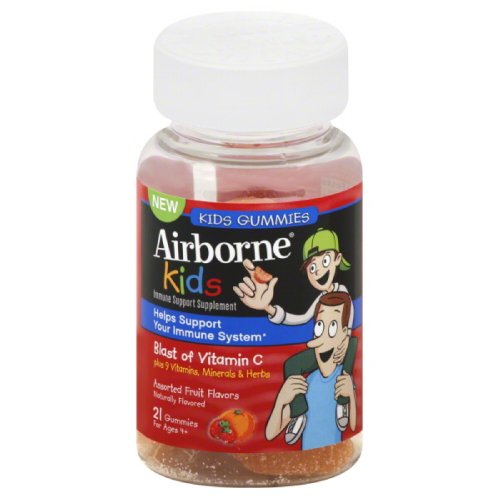 Picture of Airborne Kids Immune Support Supplement With Vitamin C Chewable Gummies 21 Count