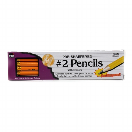 Picture of Pencil #2 Lead Pre-Sharpened W/ Era Yellow 12/Box