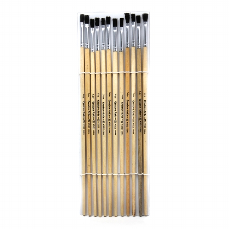 Picture of Brushes Easel Flat 1/4In Bristle 12Ct