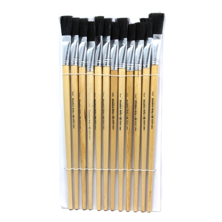 Picture of Brushes Easel Flat 3/4In Bristle 12Ct