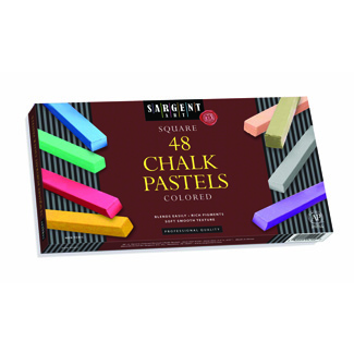 Picture of 48Ct Assorted Color Artists Chalk Pastels Lift Lid Box