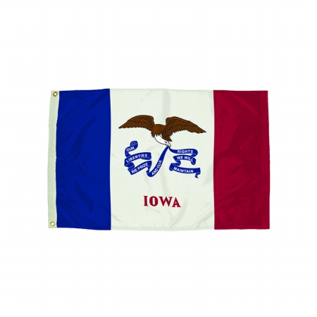 Picture of 3X5 Nylon Iowa Flag Heading & Grommets