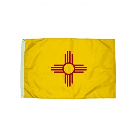 Picture of 3X5 Nylon New Mexico Flag Heading & Grommets