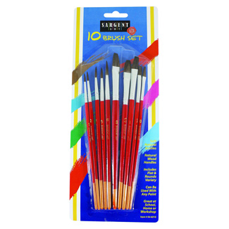 Picture of 10Ct All Purpose Natural Hair Brush Assortment