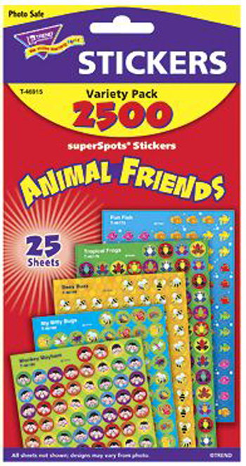 Picture of Animal Friends Variety Pk Super Spots/Shapes Stickers