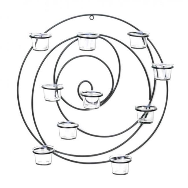 Home Locomotion Circular Metal Wall Tealight Candleholder