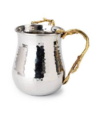 Classic Touch décor MOW60 6 in. Wash Cup with Leaf Design