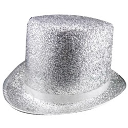 Halloween Costume Silver Top Hat