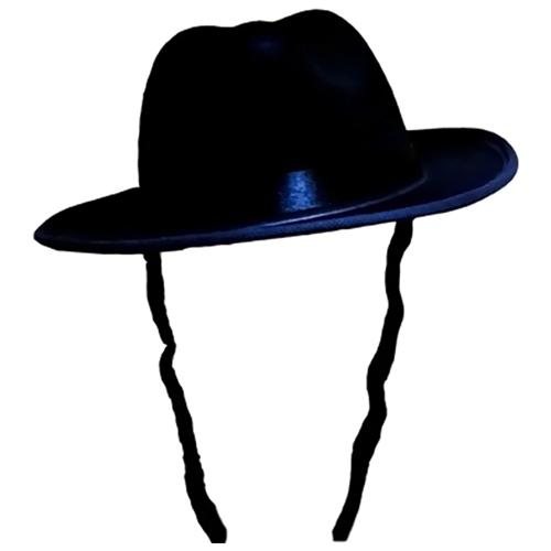 Black Fedora with Side Locks