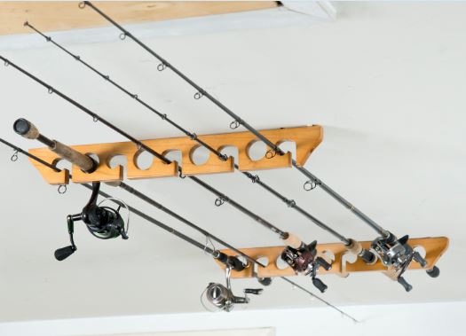 Picture of Organized Fishing CPR-009 Wood Ceiling Horizontal Rod Rack