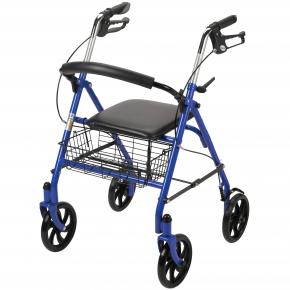 Picture of Drive Medical 10257bl-1 Four Wheel Walker Rollator with Fold Up Removable Back Support- Red