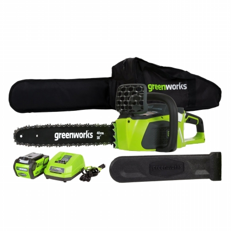 Picture of Greenworks  20312 40V Gmax Digipro Brushless Chainsaw With 4.0Ah Battery And Charger