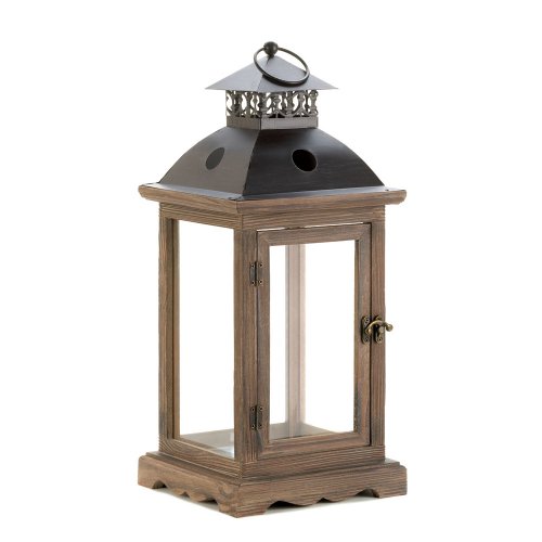 Picture of Home Locomotion  Large Rustic Wood Lantern