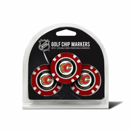 Picture of TEAM GOLF 13388 Calgary Flames Golf Chip - Pack of 3