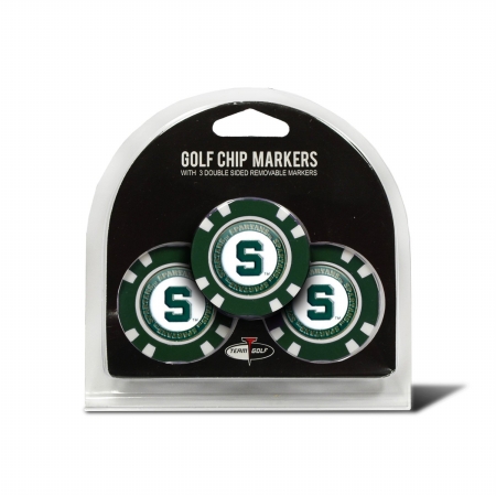 22388 Michigan State University Golf Chip - Pack of 3