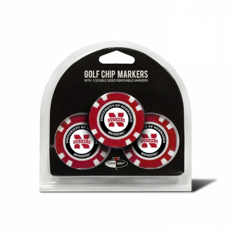22488 University of Nebraska Golf Chip - Pack of 3