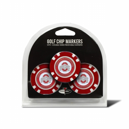 22888 Ohio State University Golf Chip - Pack of 3