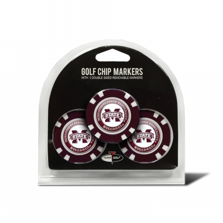 24888 Mississippi State University Golf Chip - Pack of 3