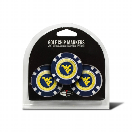 25688 West Virginia University Golf Chip - Pack of 3