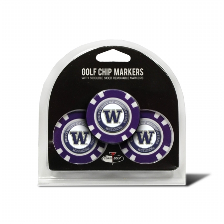 University of Washington Golf Chip - Pack of 3