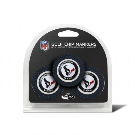 Houston Texans 3-Pack Poker Chip Golf Ball Markers