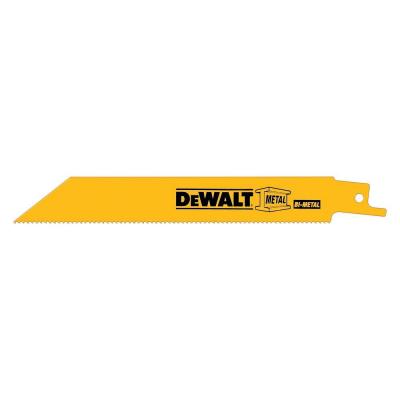 Stanley Black & Decker DW4822B25 18 Teeth per in. Straight Back Bi-Metal Reciprocating Blade, 25 Pack