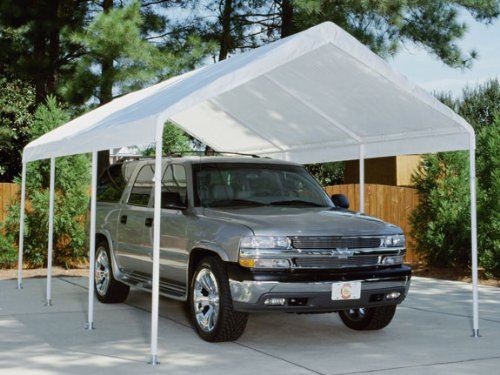 Picture of Caravan Canopy 10 by 20 Domain Carport - Welded Reinforced Truss System&#44; White