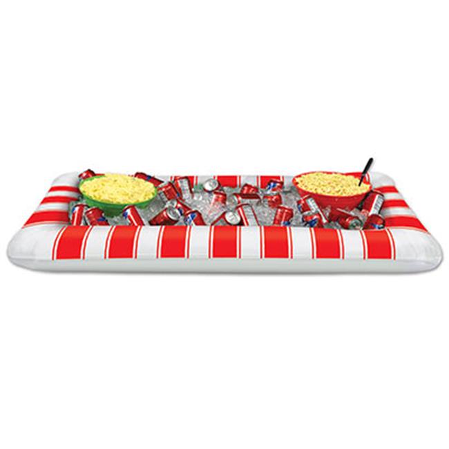 DDI 1906573 Inflatable Red & White Stripes Buffet Clear Case of 6