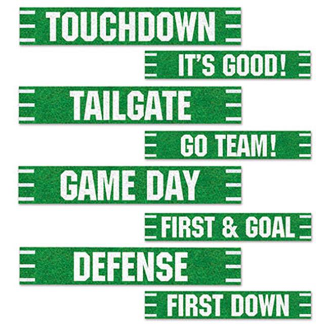 Beistle 54674 Football Street Signs Cutouts Pack Of 12