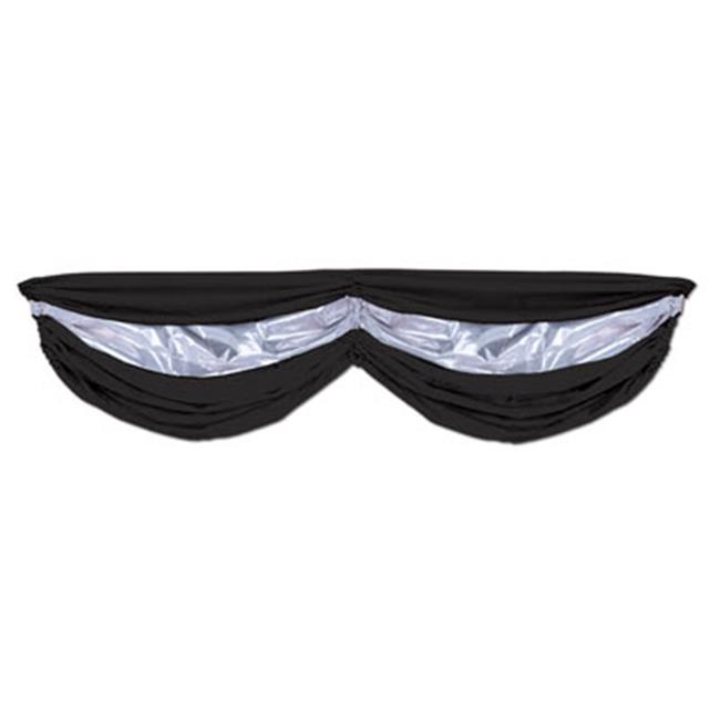 DDI 1907810 Black & Silver Fabric Bunting Case of 6