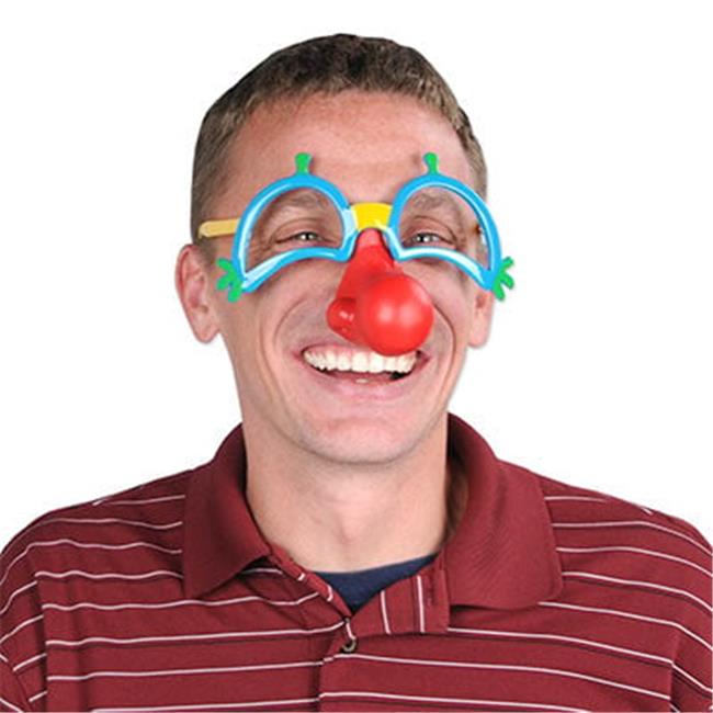 Beistle 60420 Clown Glasses With Nose- Pack Of 6