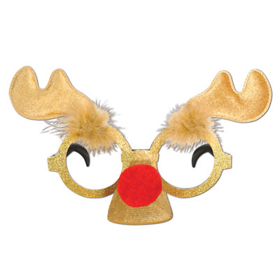 Picture of Beistle 20360 Glittered Reindeer Glasses&#44; Pack Of 12