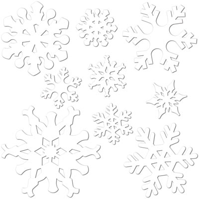 Picture of Beistle 22866 Snowflake Cutouts&#44; Pack Of 24