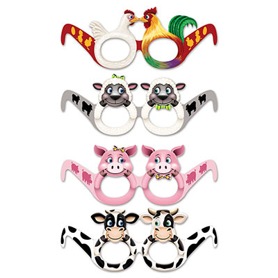 Picture of Beistle 54828 Farm Animal Eyeglasses- Pack Of 12