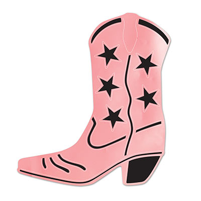 DDI 1907725 Foil Cowboy Boot Silhouette - Pink Case of 24